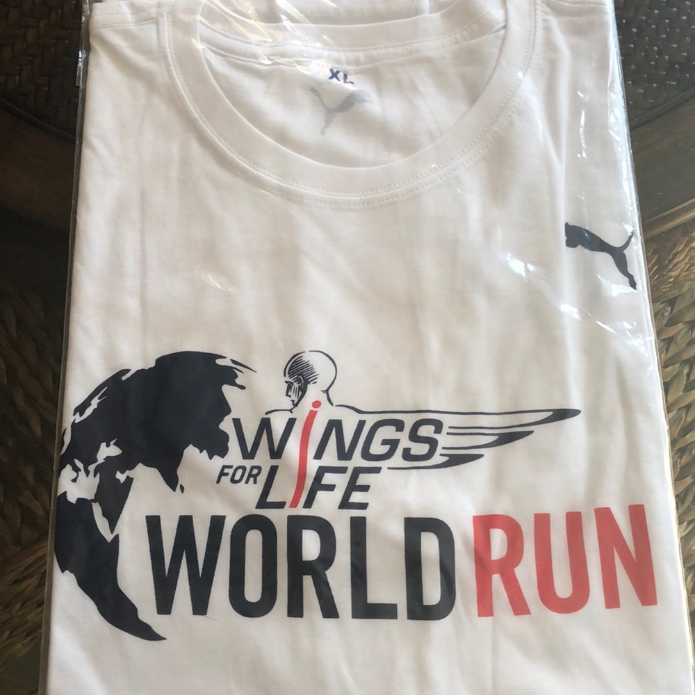 Red bull wings for Life World Run T-shirt NEW